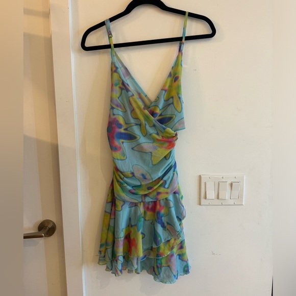 Mesh Ruffle Mini Dress - Picture 3 of 5